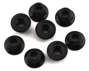 Wheel Nuts: Traxxas 8447 5mm Flanged Wheel Nuts Black (8)