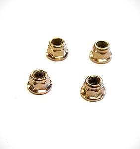 Wheel Nuts: FMS 4mm Flanged Lock Nuts (4)