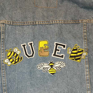 Patch Kit: DIY Iron-on WordKit: Yellow Bees