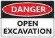 Corflute-DANGER Open Excavation