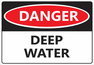 Fraser Signs: Corflute-DANGER Deep Water