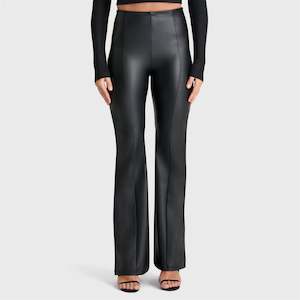 Full Price Items 1: WR.UP® Faux Leather - Super High Waisted - Super Flare - Black