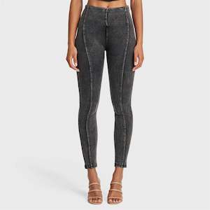 Miss Universe Australia 2021: WR.UP® SNUG Jeans - High Waisted - Full Length - Washed Black + Black Stitching