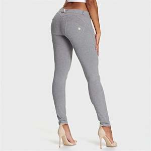 Warehouse Sale Womens Pants: WRUP Fashion - Low Rise - Full Length - Melange Grey