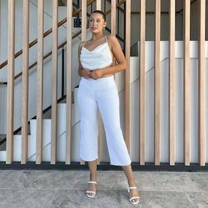 WRUP SNUG Jeans - High Waisted - Cropped - White