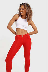 WRUP Fashion - Mid Rise - 7/8 Length - Red