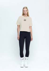 Under 50: Freddy x Elite - White Crop Baggy T-shirt