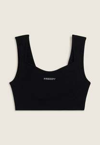 Under 50: Women's Activewear Sweetheart Neckline Sports Bra - Black
