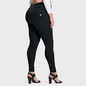 Freddy Wrup Curvy Denim And Fashion: WRUP Diwo Pro - 2 Button High Waisted - Full Length - Black