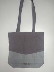 Under 50: Canvas Tote Bag - Mauve and Grey