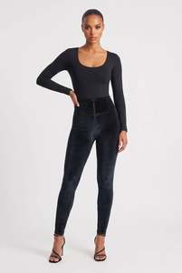WRUP Velvet - High Waisted - Full Length - Black