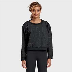 Cropped Sweater Shiny FREDDY Lettering - Black