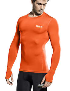 Compression T Shirt And Baselayer Tops: Select Compression L/S Orange