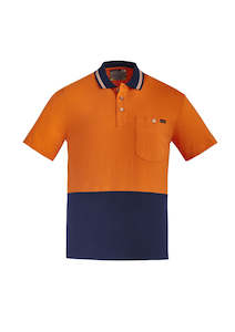 Mens Hi Vis Cotton Short Sleeve Polo