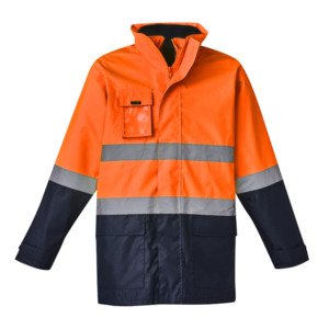 Hi Vis: Men's Hi Vis Basic 4 In 1 Waterproof Jacket