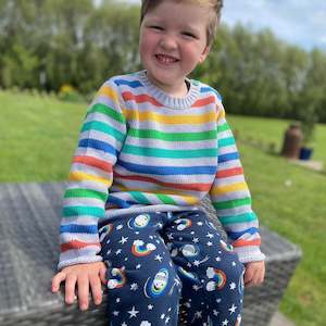 Pants Trousers Leggings: Indigo Look At The Stars Pants  (3-12 months)