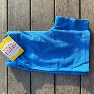 Bottoms: Blue/Kikorangi Aster Shorts (4-6 & 8-10 years)