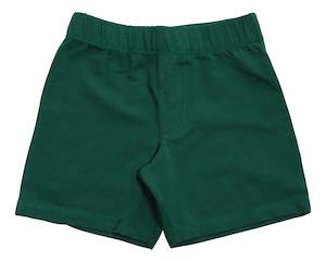 Bottoms: Galapagos Green Kākāriki Shorts (2-14 years)