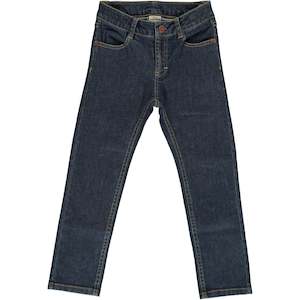 Pants Trousers Leggings: Medium Dark Wash Denim Pants (3-4 years)