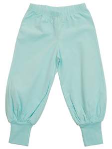 Buttons Blue/kikorangi Baggy Pants (4-12 years)