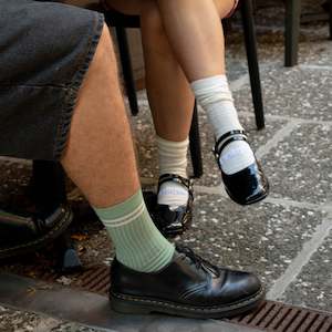 Socks Undies: Sage Crew Socks - (Men's Shoe Size 6-10 & 11-13)