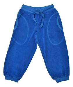 Pants Trousers Leggings: Skydiver Blue Terry Trousers (4-13 years)