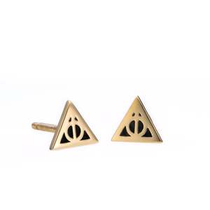 Harry Potter Fine Jewelry: Deathly Hallows Stud Earrings