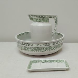 Pottery And Ceramics: Washbowl & Jug set - Creil & Montereau