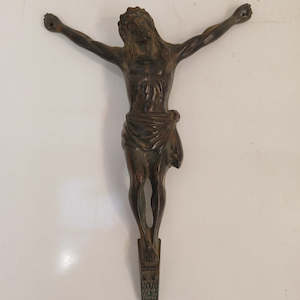 Vintage French Bronze Crucifix
