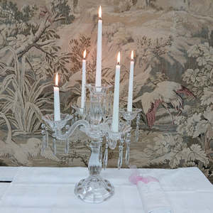 Decorative: Crystal Glass Candelabra