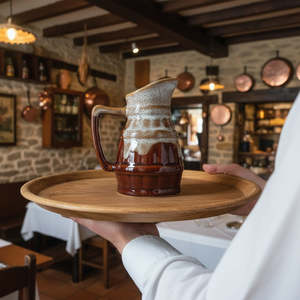 Vintage Stoneware Bistro Pitchers