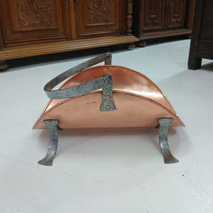 Decor: John Goardere Copper and Iron Wood Carrier