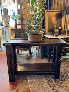 Sold: 1930's French Ash Wood Workbench