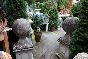 Vintage French Stone Entrance Balls