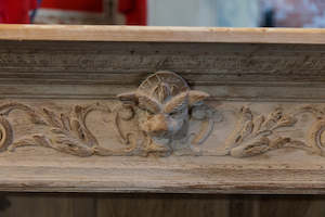 French Furniture: 19th Century French Oak WhiteWashed Bookcase