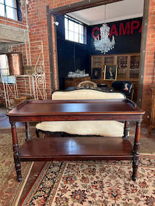 French Furniture: 19th Century English Mahogany Buffet Server/Dumb Waiter