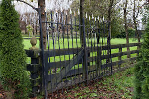 Sale: Vintage Belgian Iron Entrance Gates