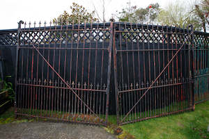 Large French 19th Century Wrought Iron Entrance Gates