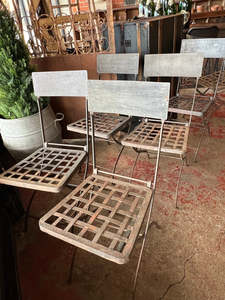 New Shipment: Photo - 15 Set Of Six French Iron Folding Garden Chairs