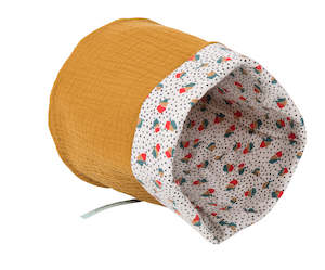 Kids Bedroom And Nursery Essentials: Moulin Roty | 100% Cotton Round Basket | Mustard