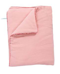 Kids Bedroom And Nursery Essentials: Moulin Roty | 100% Cotton Blanket | Pink | Size: 90cm x 70 cm