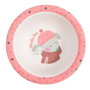 Safe Eco Bamboo Dishware For Babies And Toddlers Moulin Roty: Moulin Roty | Bamboo Bowl | Pink | Age: 0+