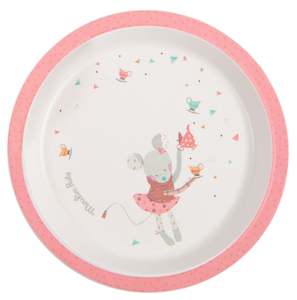 Safe Eco Bamboo Dishware For Babies And Toddlers Moulin Roty: Moulin Roty | Bamboo Plate | Pink | Age: 0+