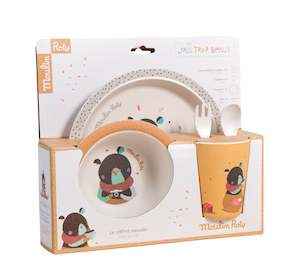 Moulin Roty | Bamboo Dish Set | Mustard | Age: 0+