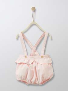 Bodysuits Rompers: Cyrillus Paris | Girl Frill Bloomers | 100% Cotton | Rose | 6M, 12M, 18M
