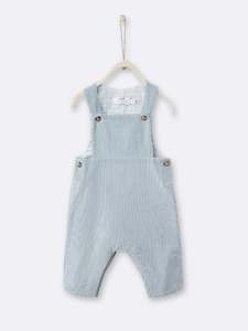 Cyrillus Paris | Girl's/Boy's Velour Dungarees | 100% Cotton | Light B&hellip;
