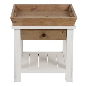Products: French Bedside Table with Tray - Coastal – Low-cost Delivery, Nationwide