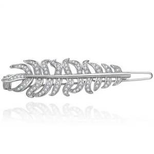 Silver Crystal Bridal Hair Clip "Sharnal"