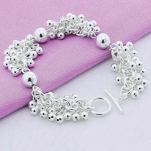 Chains: 925 Sterling Silver ball Chain Bracelet "Emerson"