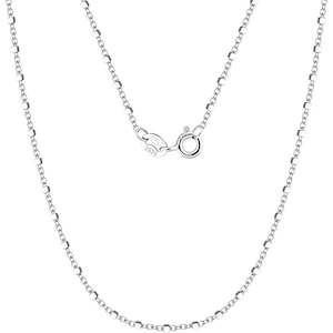 Chains: 925 Sterling Silver cable chain with Square Beads Necklace